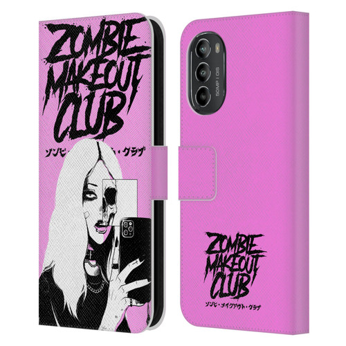 Zombie Makeout Club Art Selfie Skull Leather Book Wallet Case Cover For Motorola Moto G82 5G