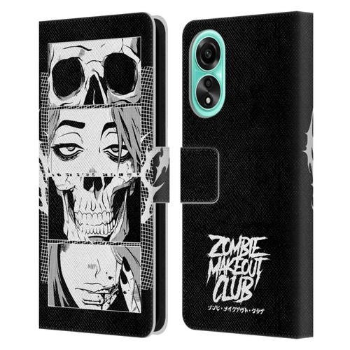 Zombie Makeout Club Art Skull Collage Leather Book Wallet Case Cover For OPPO A78 4G