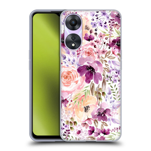Anis Illustration Flower Pattern 3 Floral Chaos Soft Gel Case for OPPO A78 5G