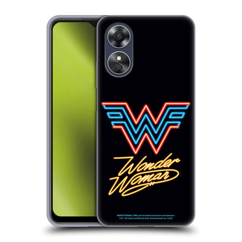 Wonder Woman 1984 Logo Art Neon Soft Gel Case for OPPO A17