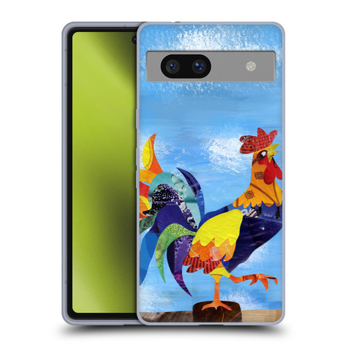 Artpoptart Animals Colorful Rooster Soft Gel Case for Google Pixel 7a