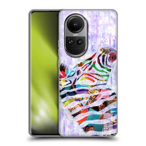 Artpoptart Animals Purple Zebra Soft Gel Case for OPPO Reno10 5G / Reno10 Pro 5G