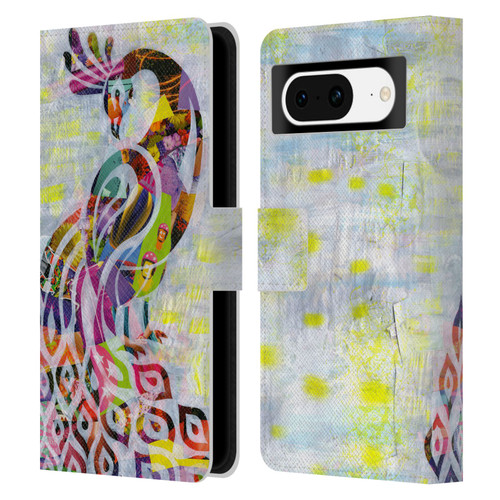 Artpoptart Animals Peacock Leather Book Wallet Case Cover For Google Pixel 8