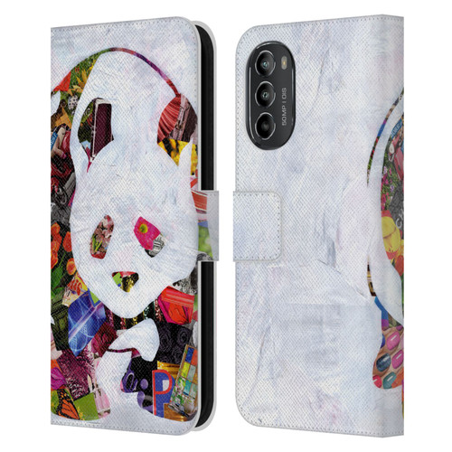 Artpoptart Animals Panda Leather Book Wallet Case Cover For Motorola Moto G82 5G