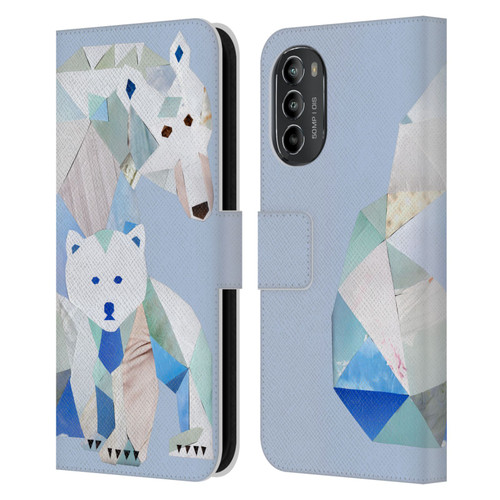 Artpoptart Animals Polar Bears Leather Book Wallet Case Cover For Motorola Moto G82 5G