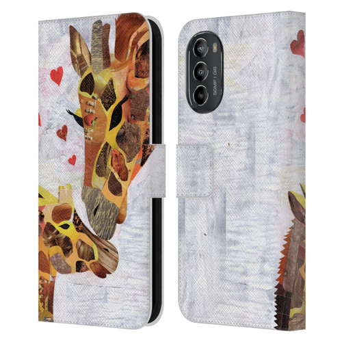 Artpoptart Animals Sweet Giraffes Leather Book Wallet Case Cover For Motorola Moto G82 5G