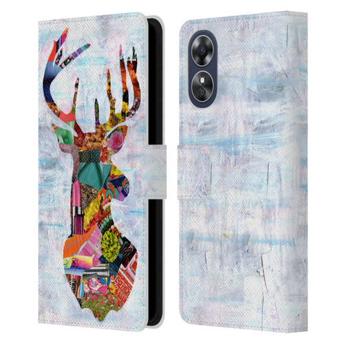 Artpoptart Animals Deer Leather Book Wallet Case Cover For OPPO A17