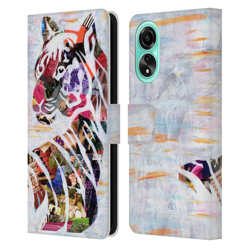 Artpoptart Animals Tiger Leather Book Wallet Case Cover For OPPO A78 4G
