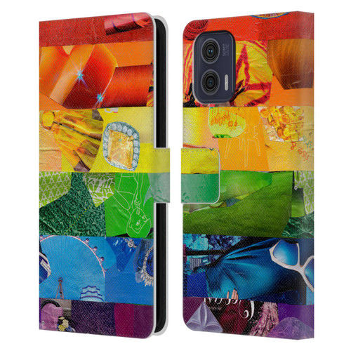Artpoptart Flags LGBT Leather Book Wallet Case Cover For Motorola Moto G73 5G