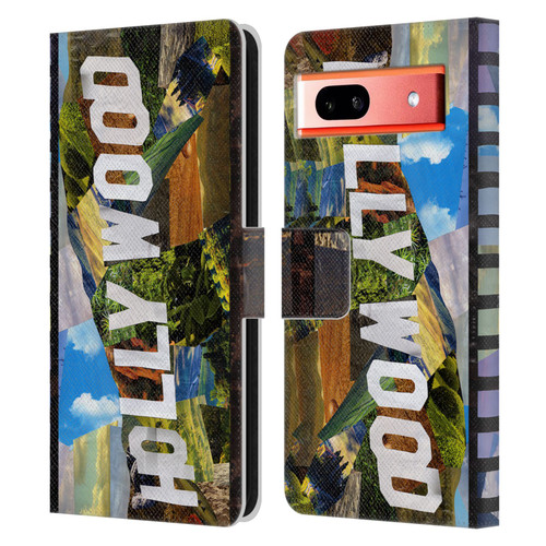 Artpoptart Travel Hollywood Leather Book Wallet Case Cover For Google Pixel 7a