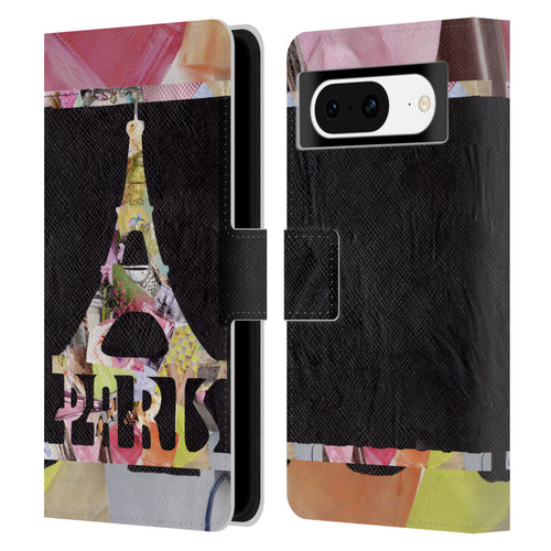 Artpoptart Travel Paris Leather Book Wallet Case Cover For Google Pixel 8
