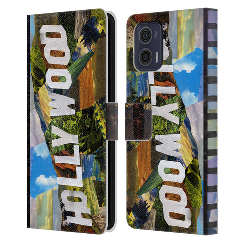 Artpoptart Travel Hollywood Leather Book Wallet Case Cover For Motorola Moto G73 5G