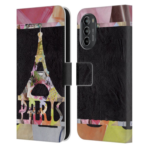 Artpoptart Travel Paris Leather Book Wallet Case Cover For Motorola Moto G82 5G