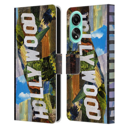 Artpoptart Travel Hollywood Leather Book Wallet Case Cover For OPPO A78 4G