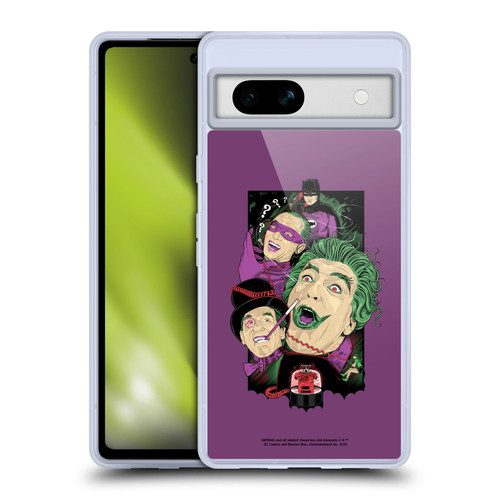 Batman TV Series Graphics Villains Soft Gel Case for Google Pixel 7a
