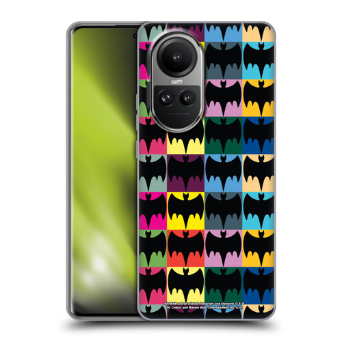 Batman TV Series Logos Patterns Soft Gel Case for OPPO Reno10 5G / Reno10 Pro 5G