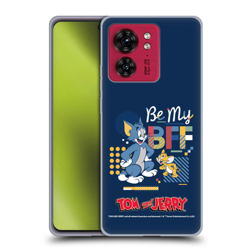 Tom and Jerry Color Blocks Be My Bff Soft Gel Case for Motorola Moto Edge 40