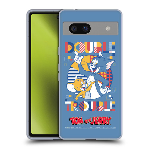 Tom and Jerry Color Blocks Double Trouble Soft Gel Case for Google Pixel 7a