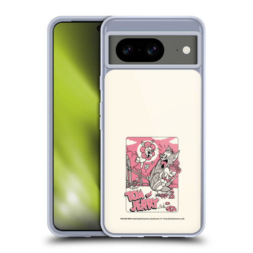 Tom and Jerry Illustration Scary Flower Soft Gel Case for Google Pixel 8