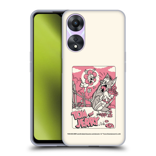 Tom and Jerry Illustration Scary Flower Soft Gel Case for OPPO A78 5G