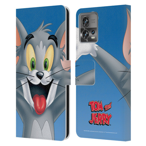Tom and Jerry Full Face Tom Leather Book Wallet Case Cover For Motorola Moto Edge 30 Fusion