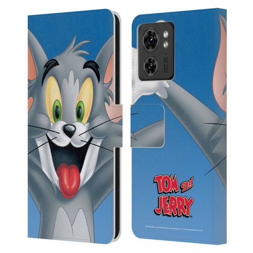 Tom and Jerry Full Face Tom Leather Book Wallet Case Cover For Motorola Moto Edge 40