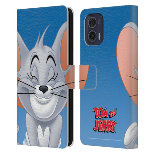 Tom and Jerry Full Face Nibbles Leather Book Wallet Case Cover For Motorola Moto G73 5G