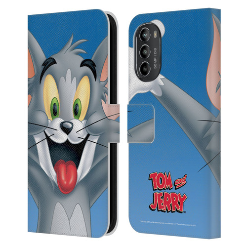 Tom and Jerry Full Face Tom Leather Book Wallet Case Cover For Motorola Moto G82 5G