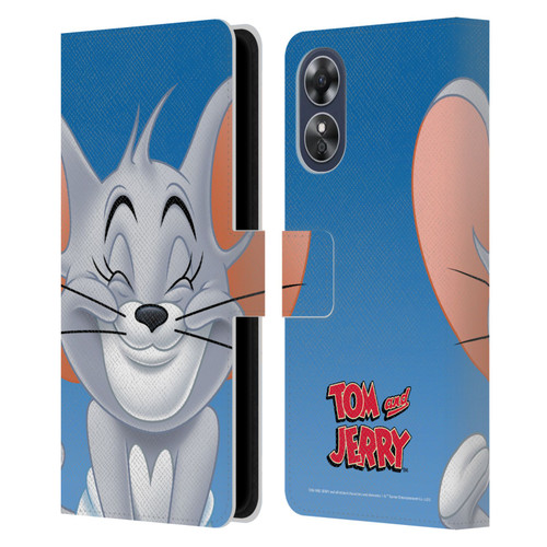 Tom and Jerry Full Face Nibbles Leather Book Wallet Case Cover For OPPO A17