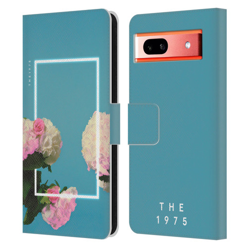 The 1975 Key Art Roses Blue Leather Book Wallet Case Cover For Google Pixel 7a