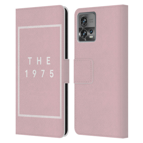 The 1975 Key Art Logo Pink Leather Book Wallet Case Cover For Motorola Moto Edge 30 Fusion