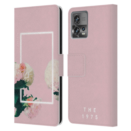 The 1975 Key Art Roses Pink Leather Book Wallet Case Cover For Motorola Moto Edge 30 Fusion