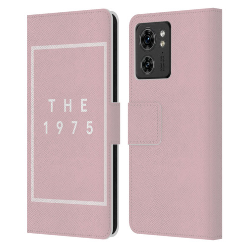 The 1975 Key Art Logo Pink Leather Book Wallet Case Cover For Motorola Moto Edge 40