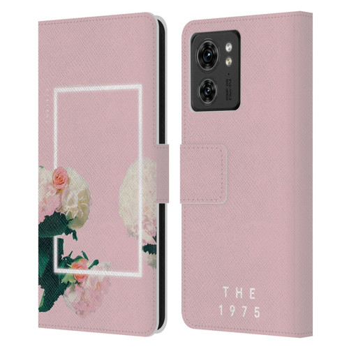 The 1975 Key Art Roses Pink Leather Book Wallet Case Cover For Motorola Moto Edge 40