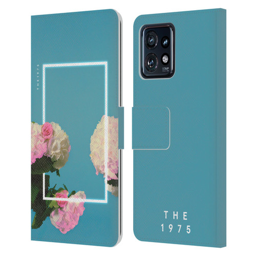 The 1975 Key Art Roses Blue Leather Book Wallet Case Cover For Motorola Moto Edge 40 Pro