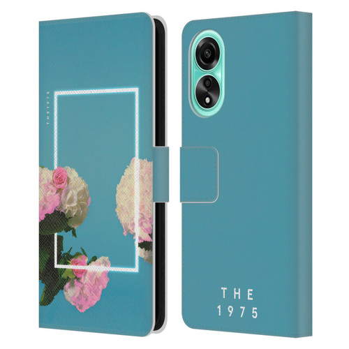The 1975 Key Art Roses Blue Leather Book Wallet Case Cover For OPPO A78 4G