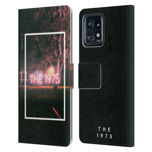 The 1975 Songs Neon Sign Logo Leather Book Wallet Case Cover For Motorola Moto Edge 40 Pro