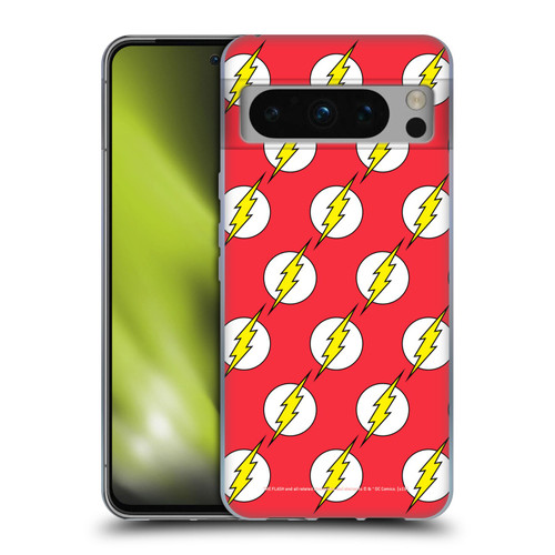 The Flash DC Comics Logo Pattern Soft Gel Case for Google Pixel 8 Pro