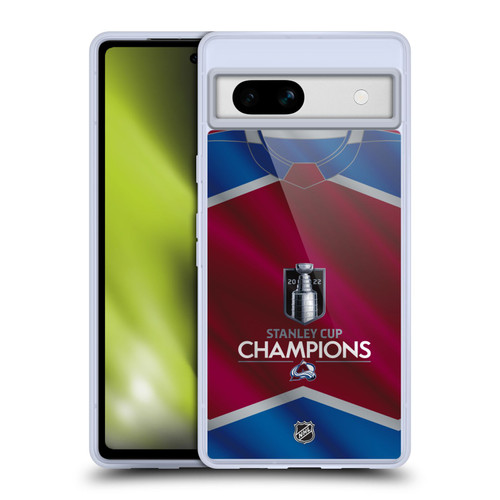 NHL 2022 Stanley Cup Champions Colorado Avalanche Jersey Soft Gel Case for Google Pixel 7a
