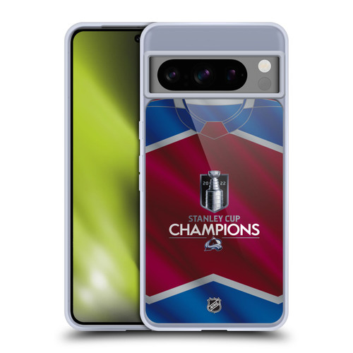 NHL 2022 Stanley Cup Champions Colorado Avalanche Jersey Soft Gel Case for Google Pixel 8 Pro