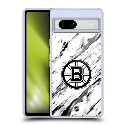 NHL Boston Bruins Marble Soft Gel Case for Google Pixel 7a