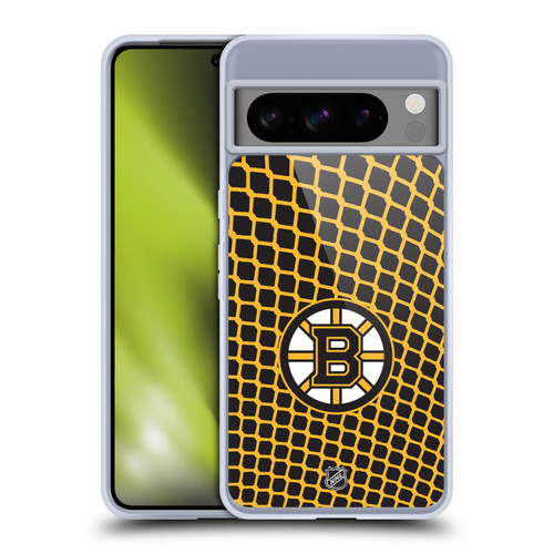 NHL Boston Bruins Net Pattern Soft Gel Case for Google Pixel 8 Pro