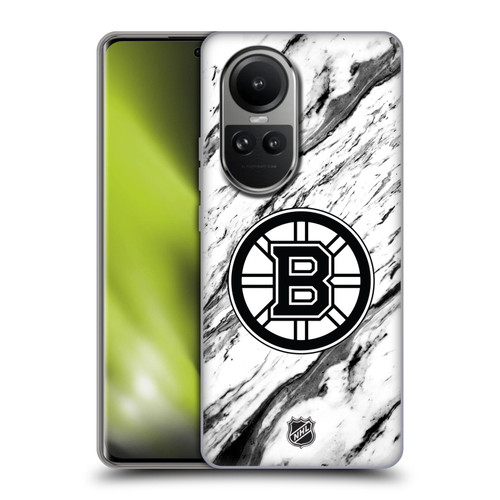 NHL Boston Bruins Marble Soft Gel Case for OPPO Reno10 5G / Reno10 Pro 5G