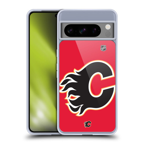 NHL Calgary Flames Oversized Soft Gel Case for Google Pixel 8 Pro