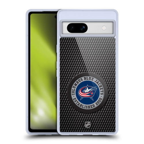 NHL Columbus Blue Jackets Puck Texture Soft Gel Case for Google Pixel 7a