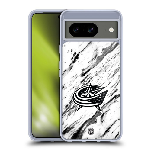 NHL Columbus Blue Jackets Marble Soft Gel Case for Google Pixel 8