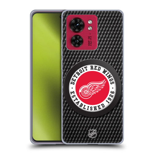 NHL Detroit Red Wings Puck Texture Soft Gel Case for Motorola Moto Edge 40