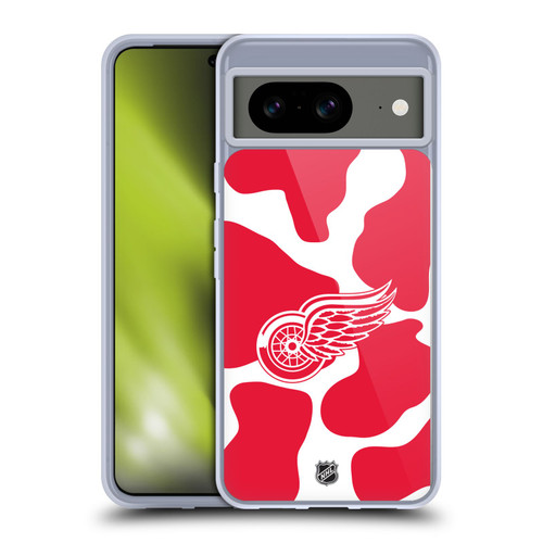 NHL Detroit Red Wings Cow Pattern Soft Gel Case for Google Pixel 8