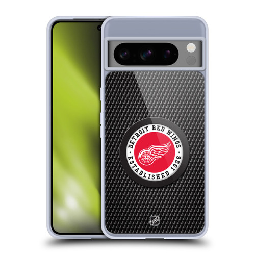 NHL Detroit Red Wings Puck Texture Soft Gel Case for Google Pixel 8 Pro