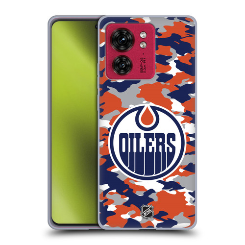 NHL Edmonton Oilers Camouflage Soft Gel Case for Motorola Moto Edge 40
